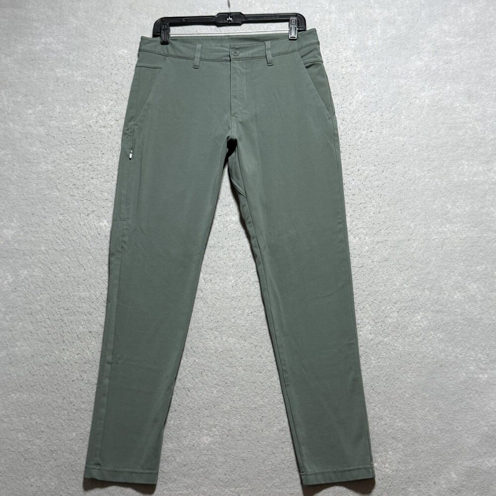 BYLT Everyday Pant 2.0 Men's Medium Slim Fit Green Stretch Performance Pants.